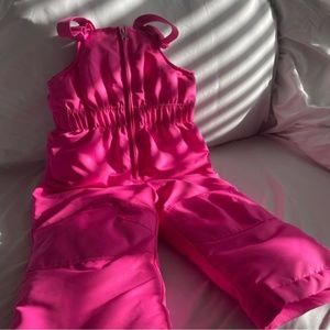 Pink Outdoor Snow Bib Snow Suit